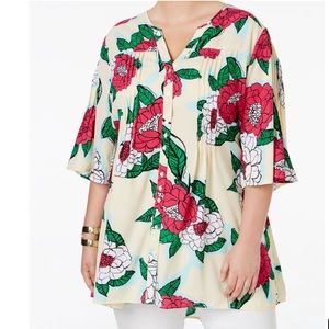 Melissa McCartney Seven7 Floral Button Down Tunic
